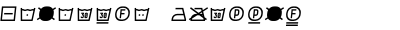 Monostep Washing Symbols Straight Light Italic